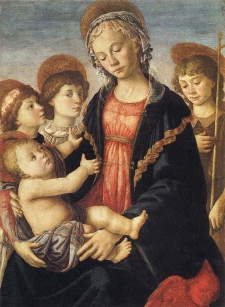 Sandro Botticelli Madonna and Child,with the Young St.John and Two Angels